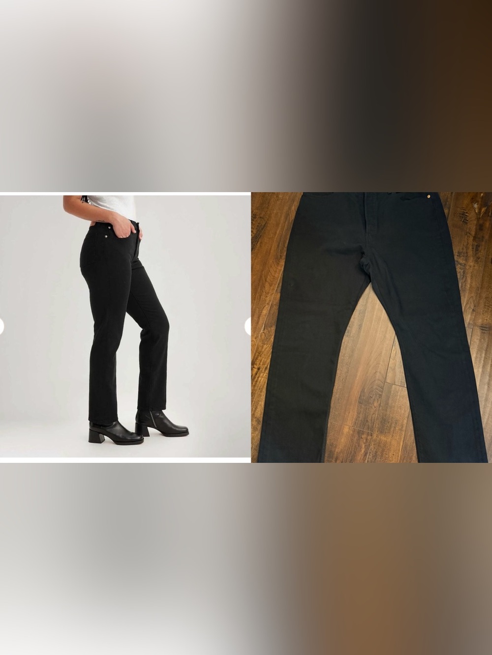 Levi’s 501 Original Fit Jeans Womens W34 L30 Black Sprout Straight Leg